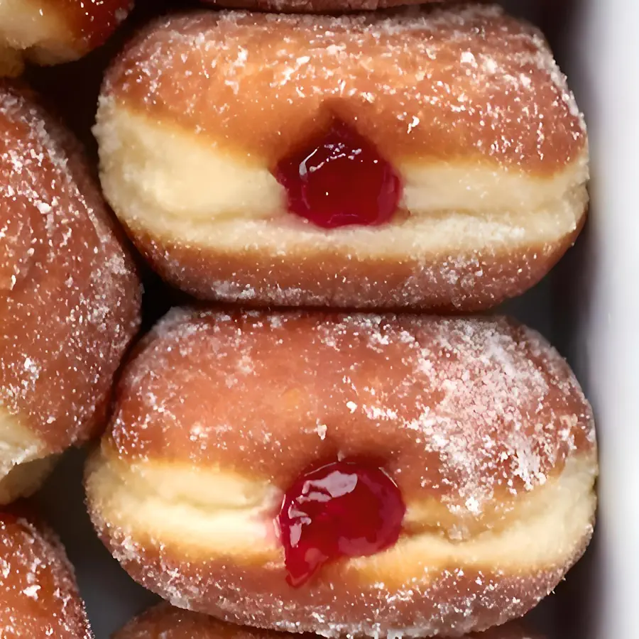 hot jam donuts