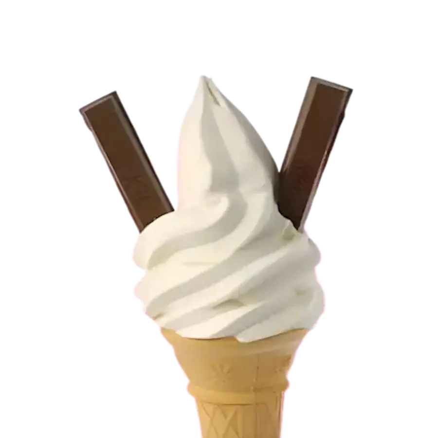 ice cream with two kit kats